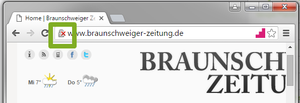 Warnhinweis HTTP
