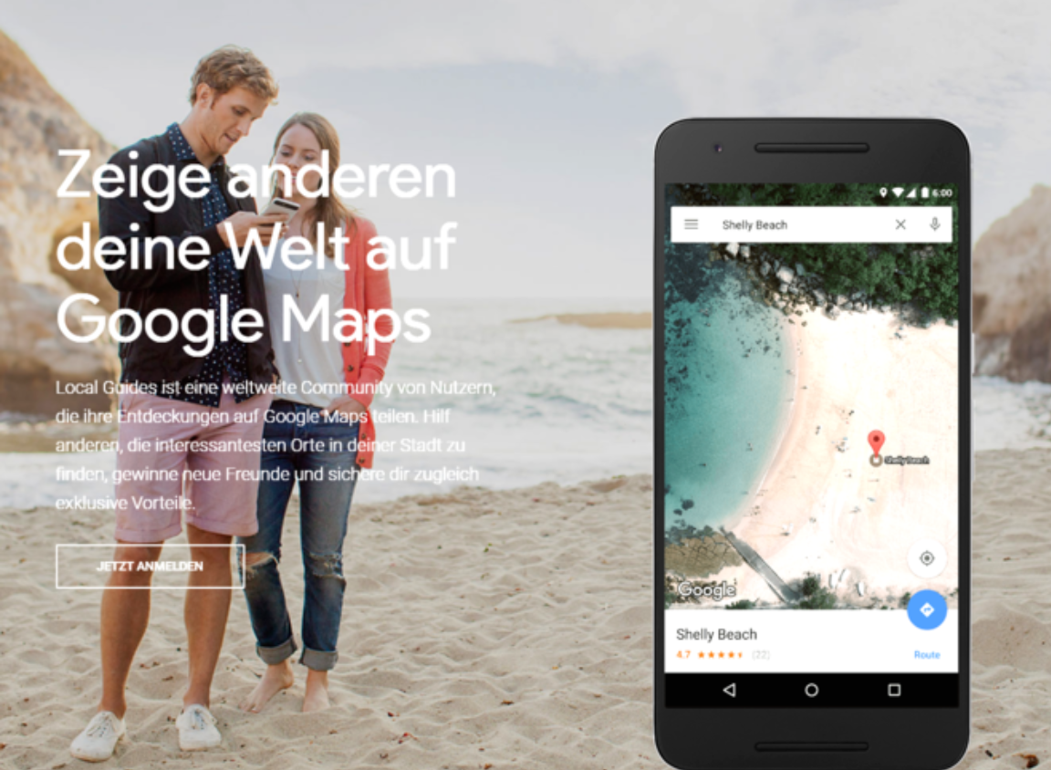 Local Guides - Deine Lieblingslocation mit anderen teilen! Local-Guides-Oberfläche Local Guides - Deine Lieblingslocation mit anderen teilen!