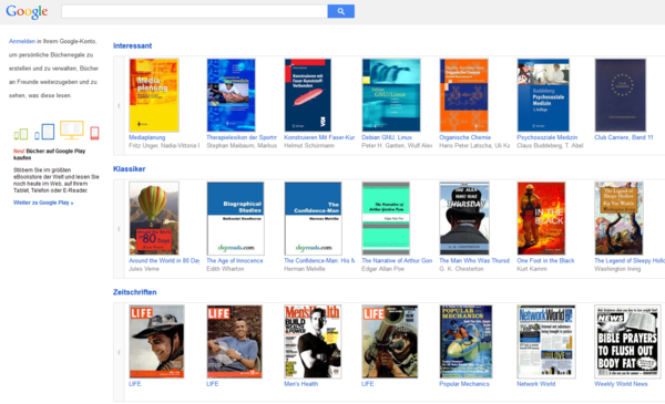 Google books Empfehlungen