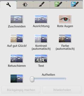 Picasa Bildbearbeitungstools