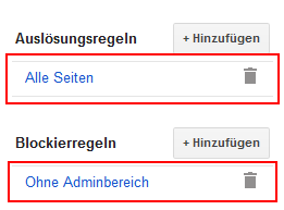 Google Tag Manager Regeln entfernen Google Tag Manager Regeln entfernen
