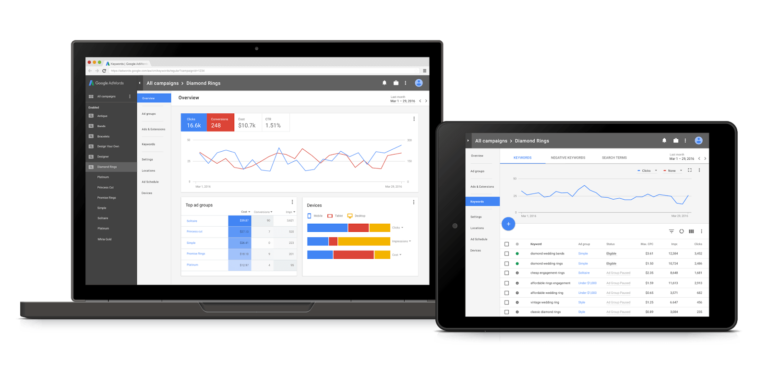 Google AdWords Ansichtwechsel zu AdWords Next