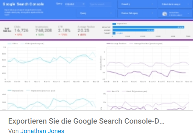 Google Search Console Daten exportieren