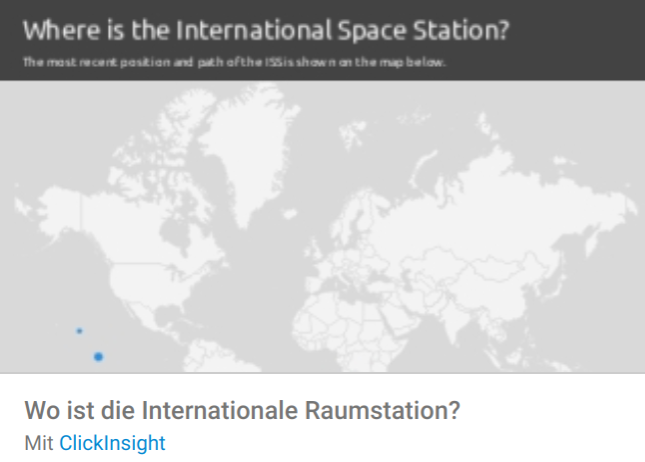 Position ISS Weltkarte