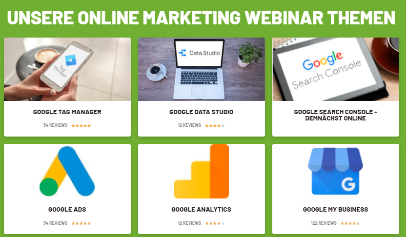 Google Seminare von Till.de Webinar Themen