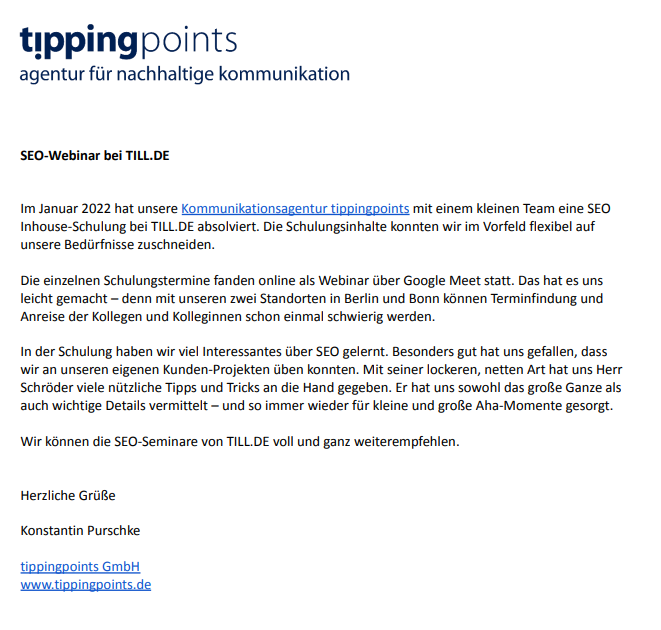 Referenz tippingpoints GmbH