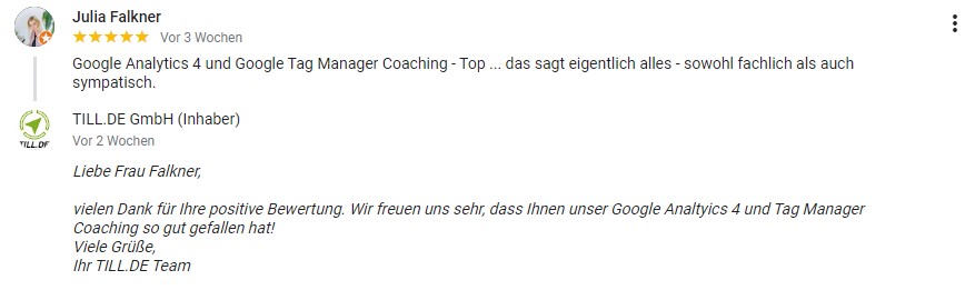 Google Tag Manager Coaching