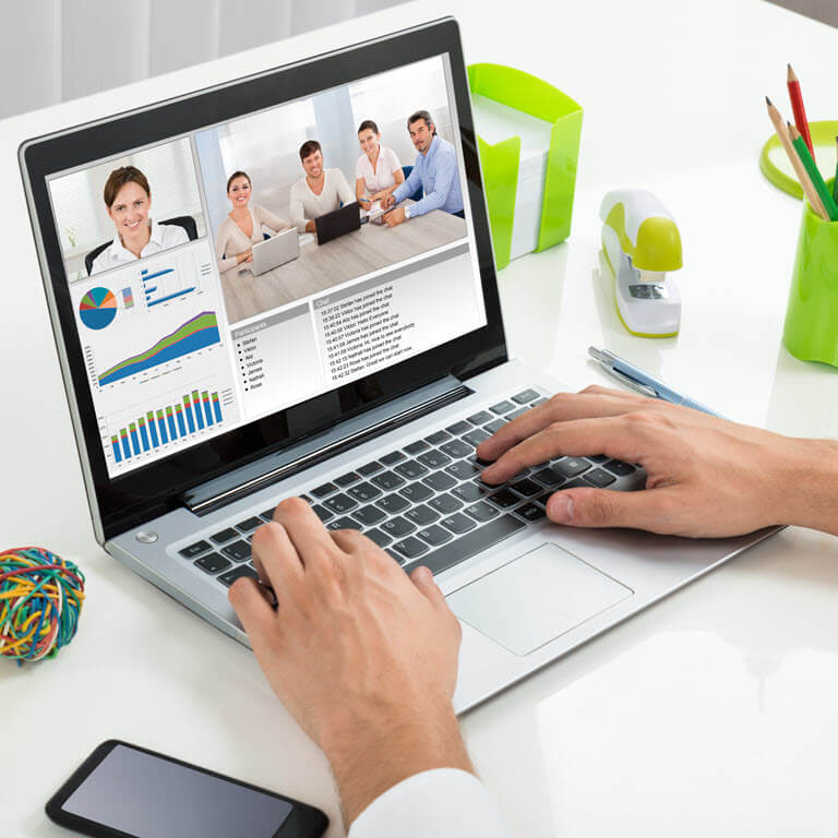 Webinar auf Notebook