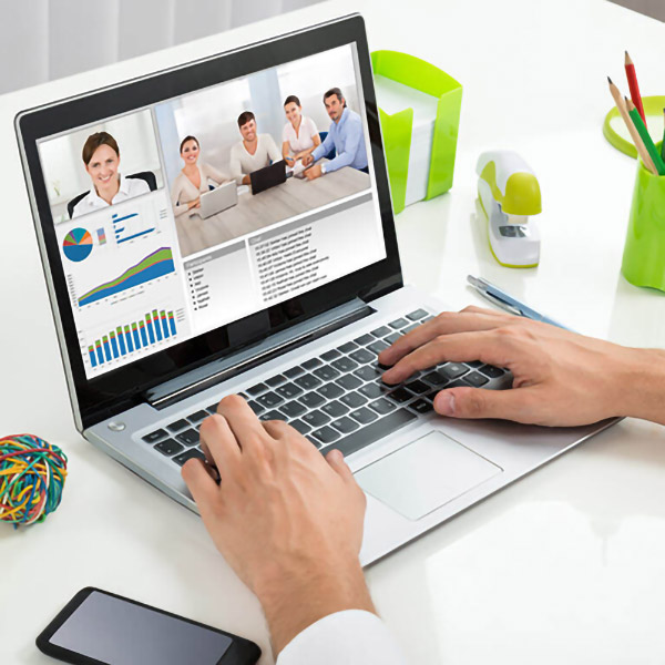 Webinar auf Notebook