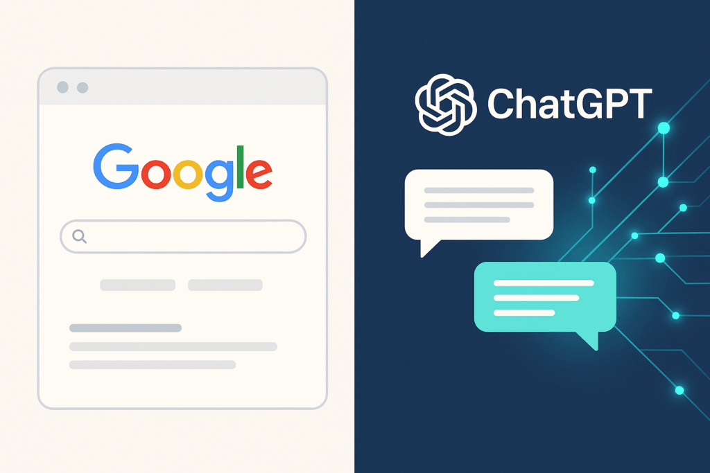Google und ChatGPT Suchfunktionen Vergleich