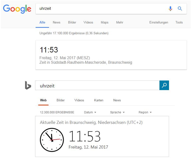 Google vs. Bing