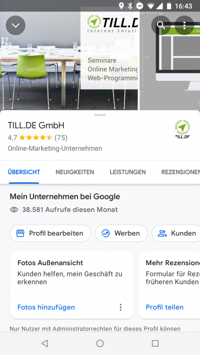 TILL.DE GmbH auf Google Maps