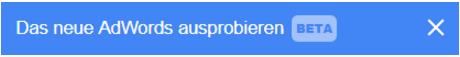 neues AdWords Interface "AdWords Beta" aufrufen